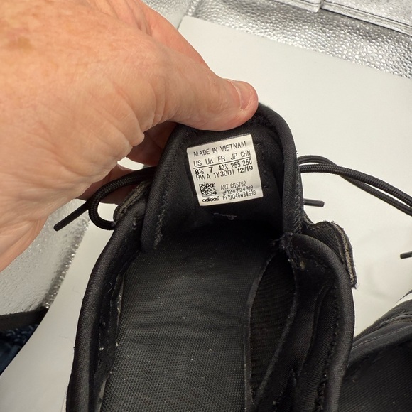 Adidas Shoes Womens 8.5 Cloudfoam Pure Running Sneakers Blk Lace Up ART CG 5762 - Picture 6 of 7